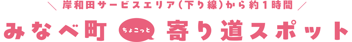 岸和田サービスエリア(下り線)から約1時間 みなべ町ちょこっと寄り道スポット