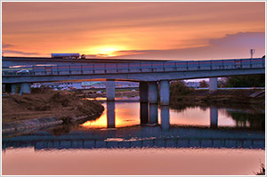 岡山JCTの朝画像