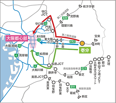 流入割引路線図