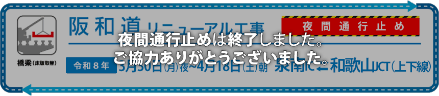E42阪和自動車道　リニューアル工事