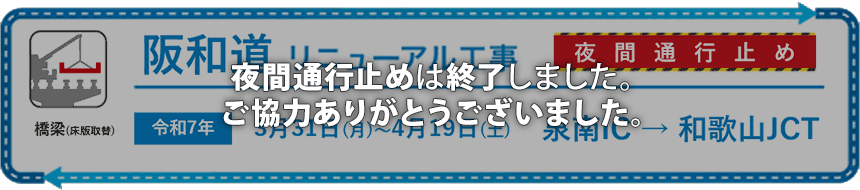 E42阪和自動車道　リニューアル工事