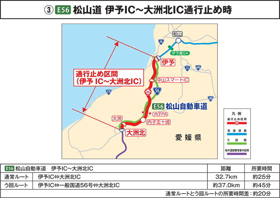 高速道路を活用したう回路のご案内