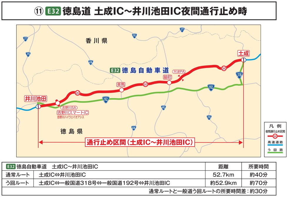 高速道路を活用したう回路のご案内